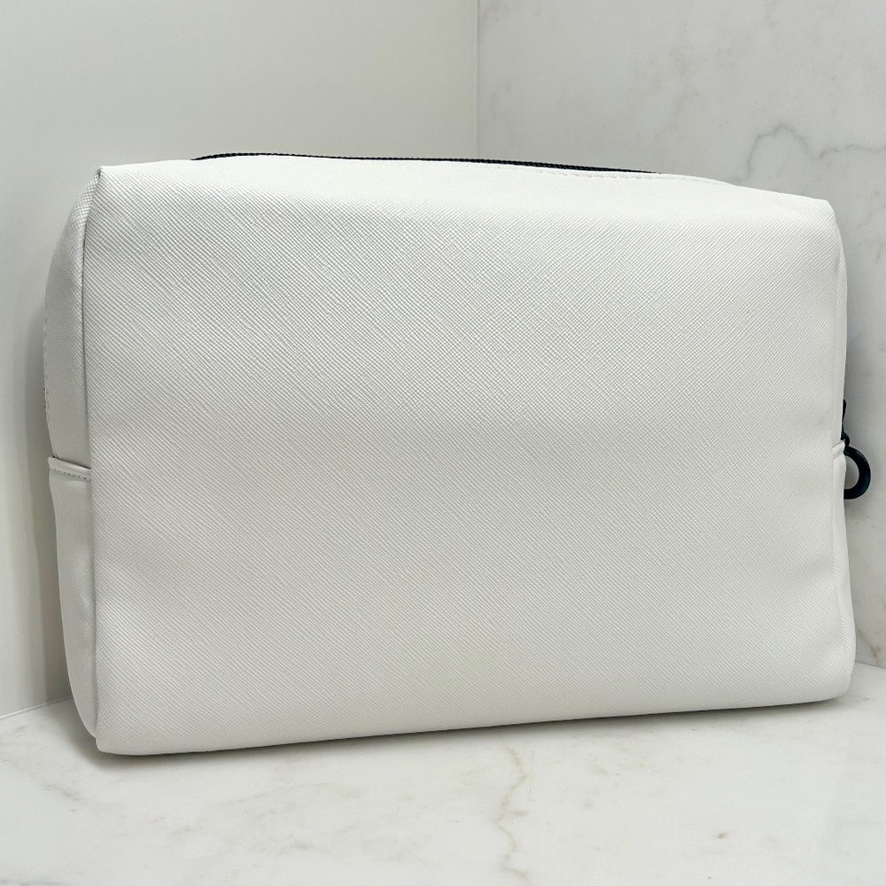 Dermstore Ivory & Black Lined Zip Top Cosmetic Bag - NWOT - Unused - Picture 4 of 7